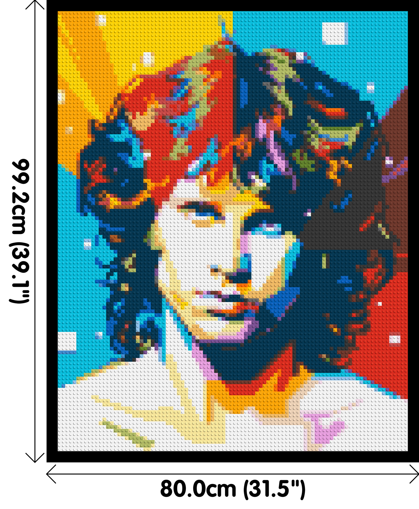 Jim Morrison - Brick Art Mosaic Kit 4x5 large