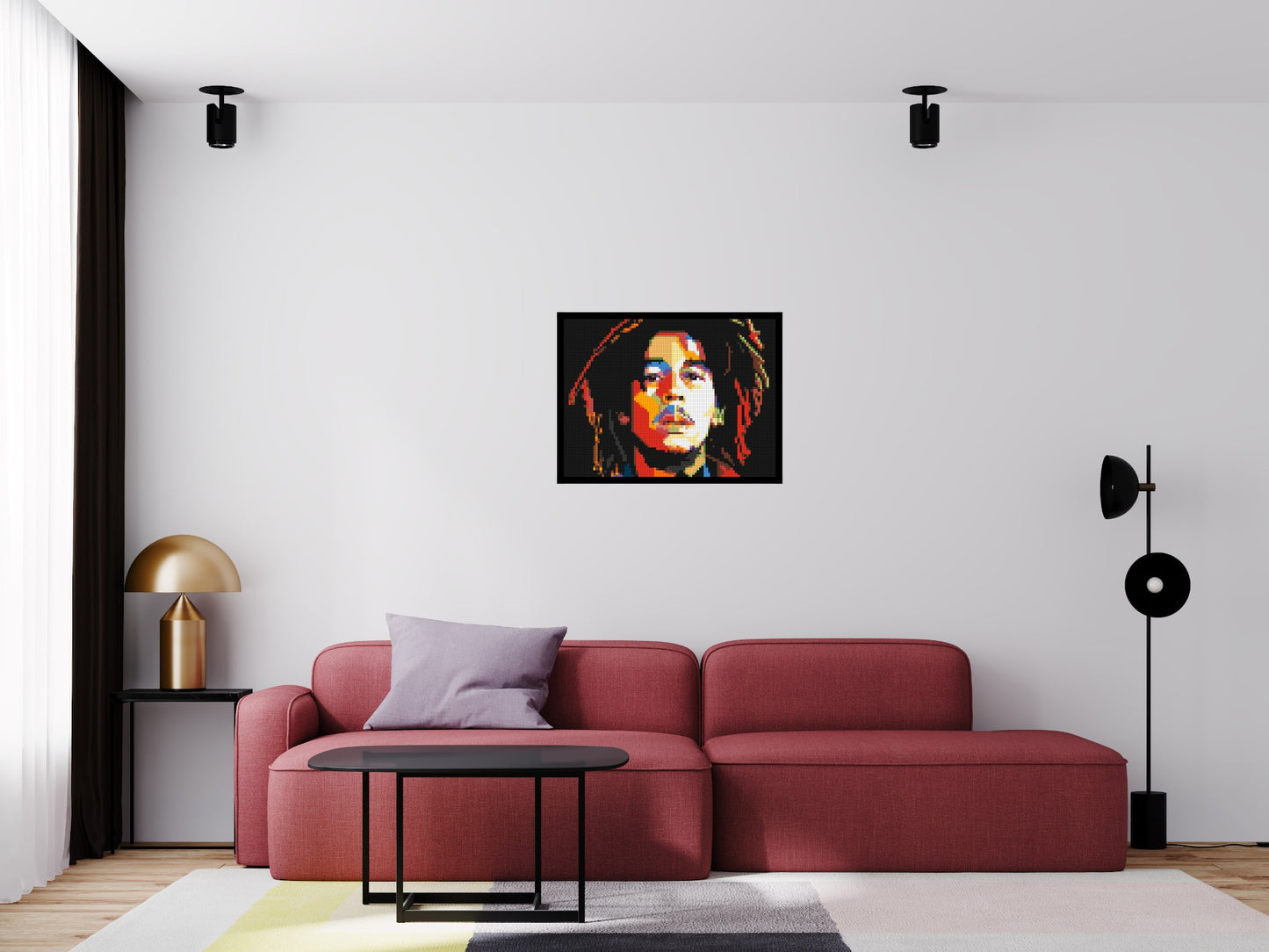 Bob Marley - Brick Art Mosaic Kit 4x3 large