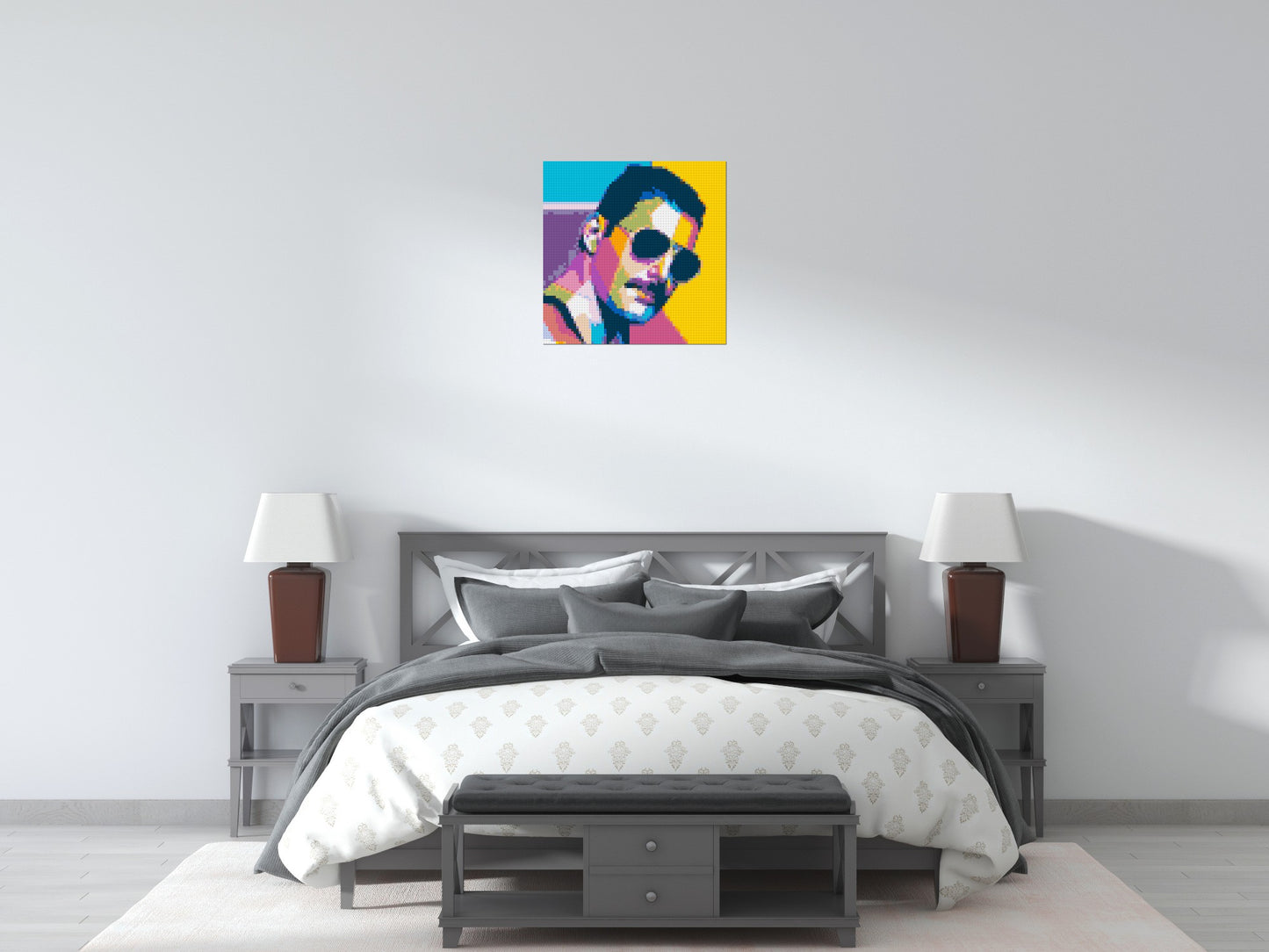 Freddie Mercury - Brick Art Mosaic Kit 3x3 large