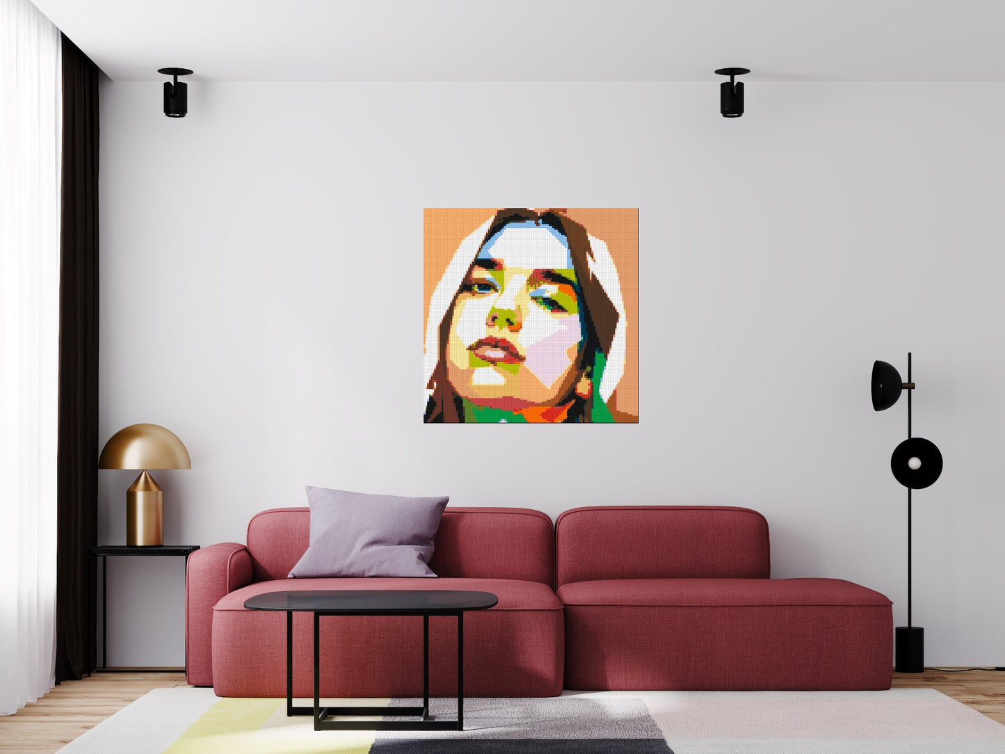 Dua Lipa #2 - Brick Art Mosaic Kit 5x5 large