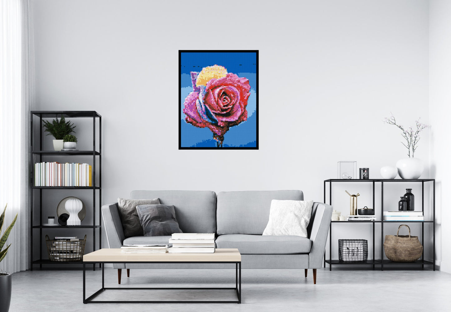 Colourful Rose - Brick Art Mosaic Kit 4x5 large