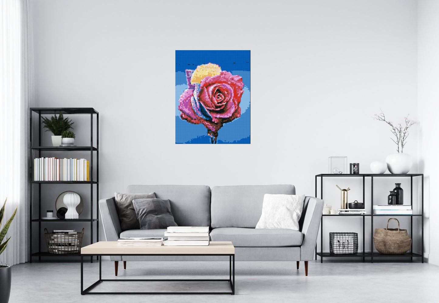 Colourful Rose - Brick Art Mosaic Kit 4x5 large