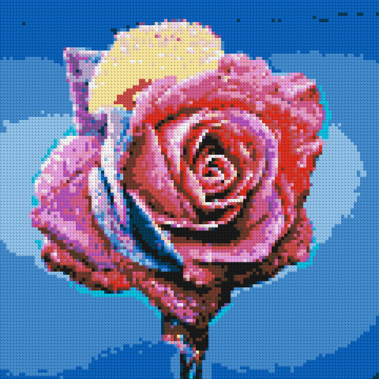 Colourful Rose - Brick Art Mosaic Kit 5x5 large