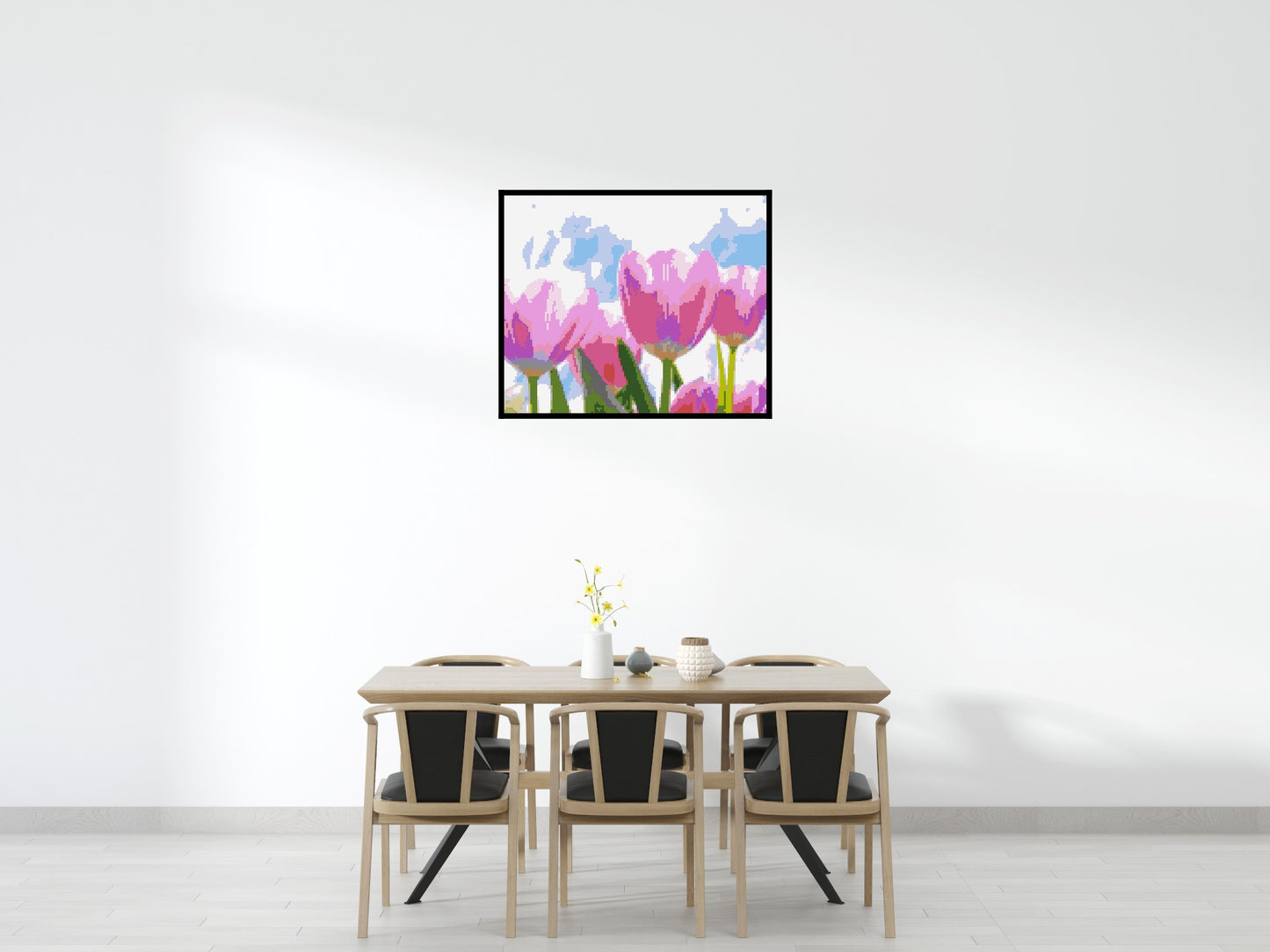 Pink Tulips - Brick Art Mosaic Kit 6x5 large
