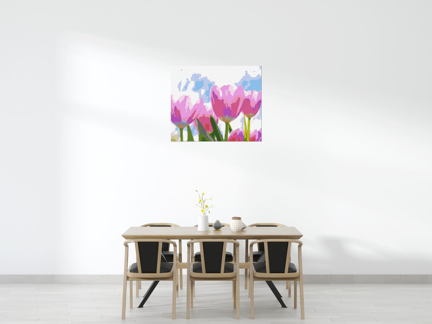 Pink Tulips - Brick Art Mosaic Kit 6x5 large
