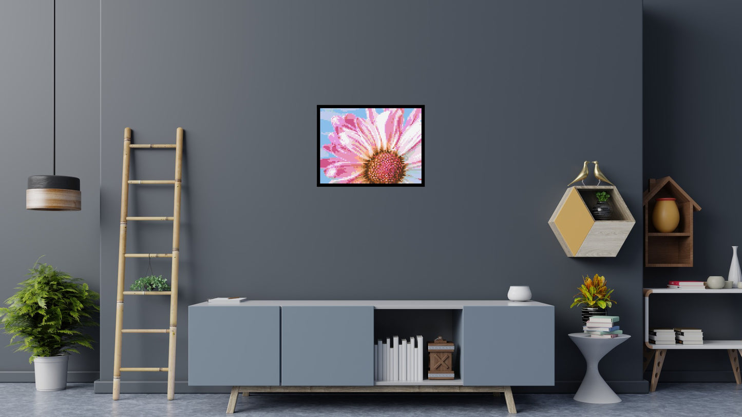 Pink Daisy - Brick Art Mosaic Kit 4x3 large