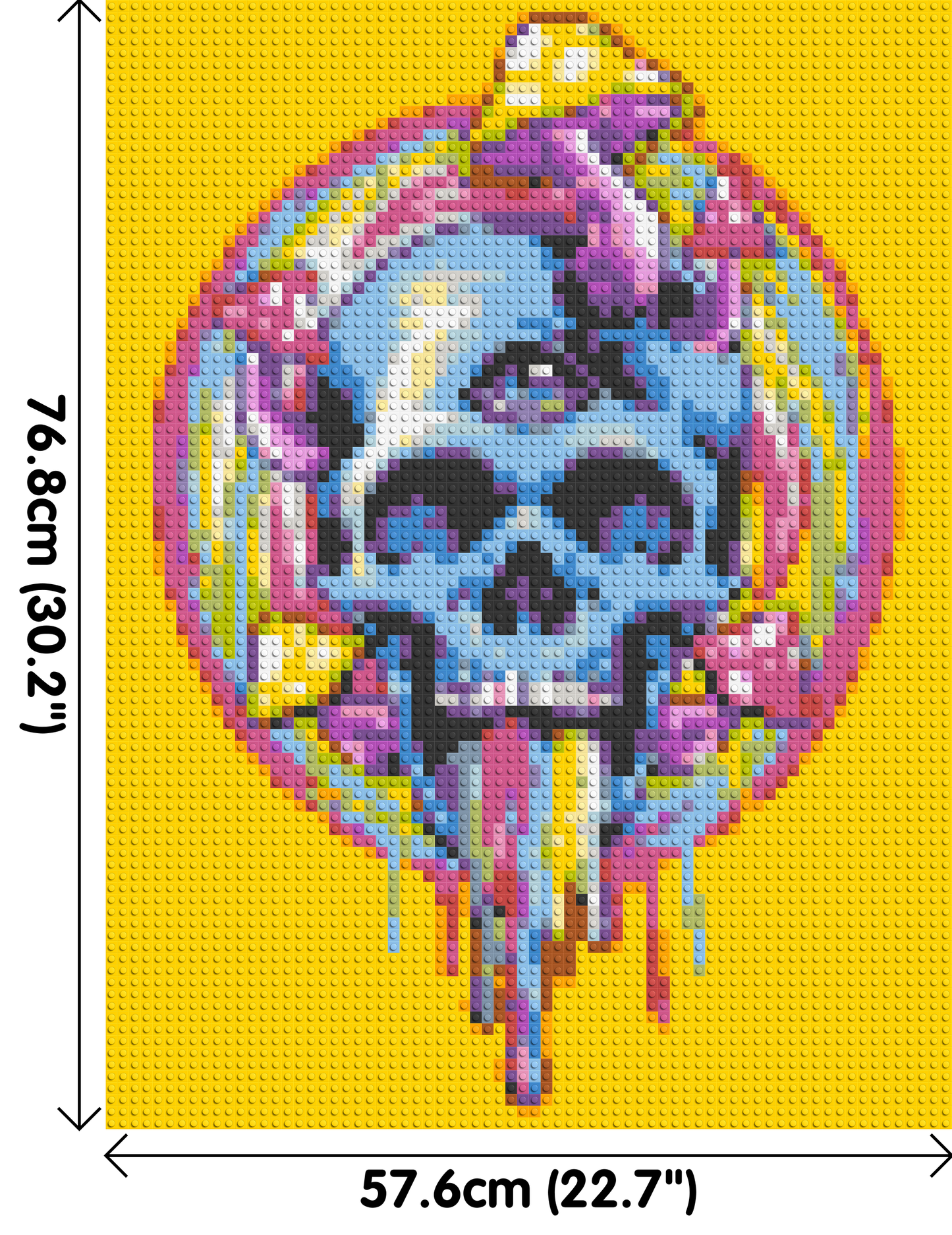 Colourful Magic Skull - Brick Art Mosaic Kit 3x4 large