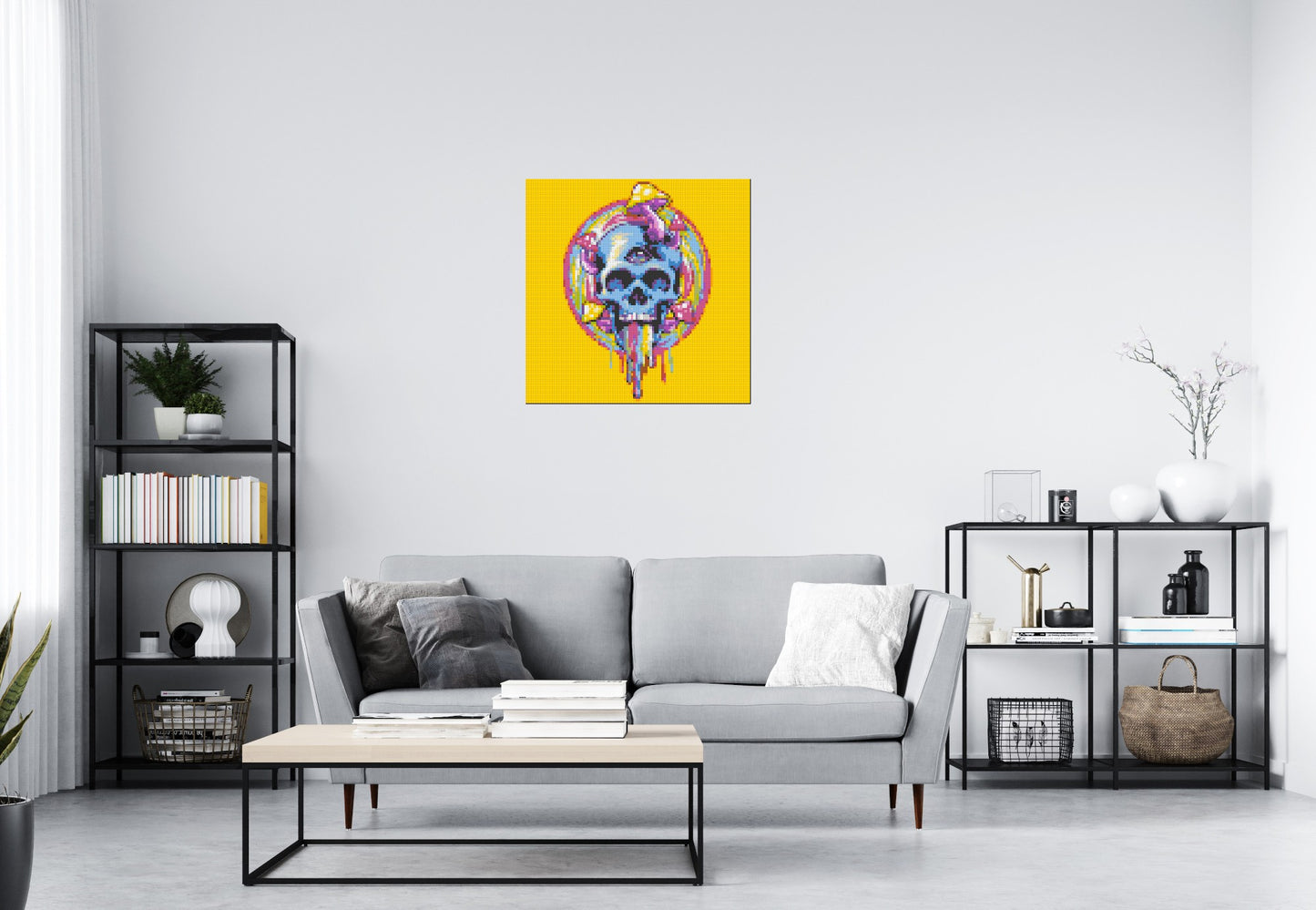 Colourful Magic Skull - Brick Art Mosaic Kit 4x4 large