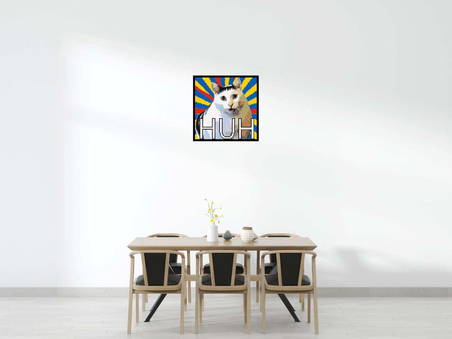 Huh Cat Meme - Brick Art Mosaic Kit 4x4 large