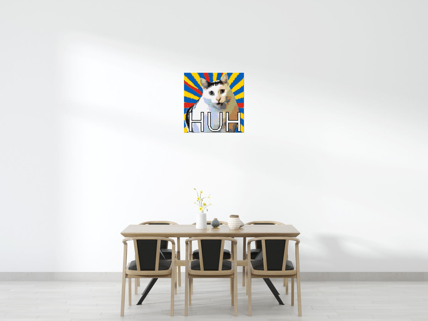 Huh Cat Meme - Brick Art Mosaic Kit 4x4 large