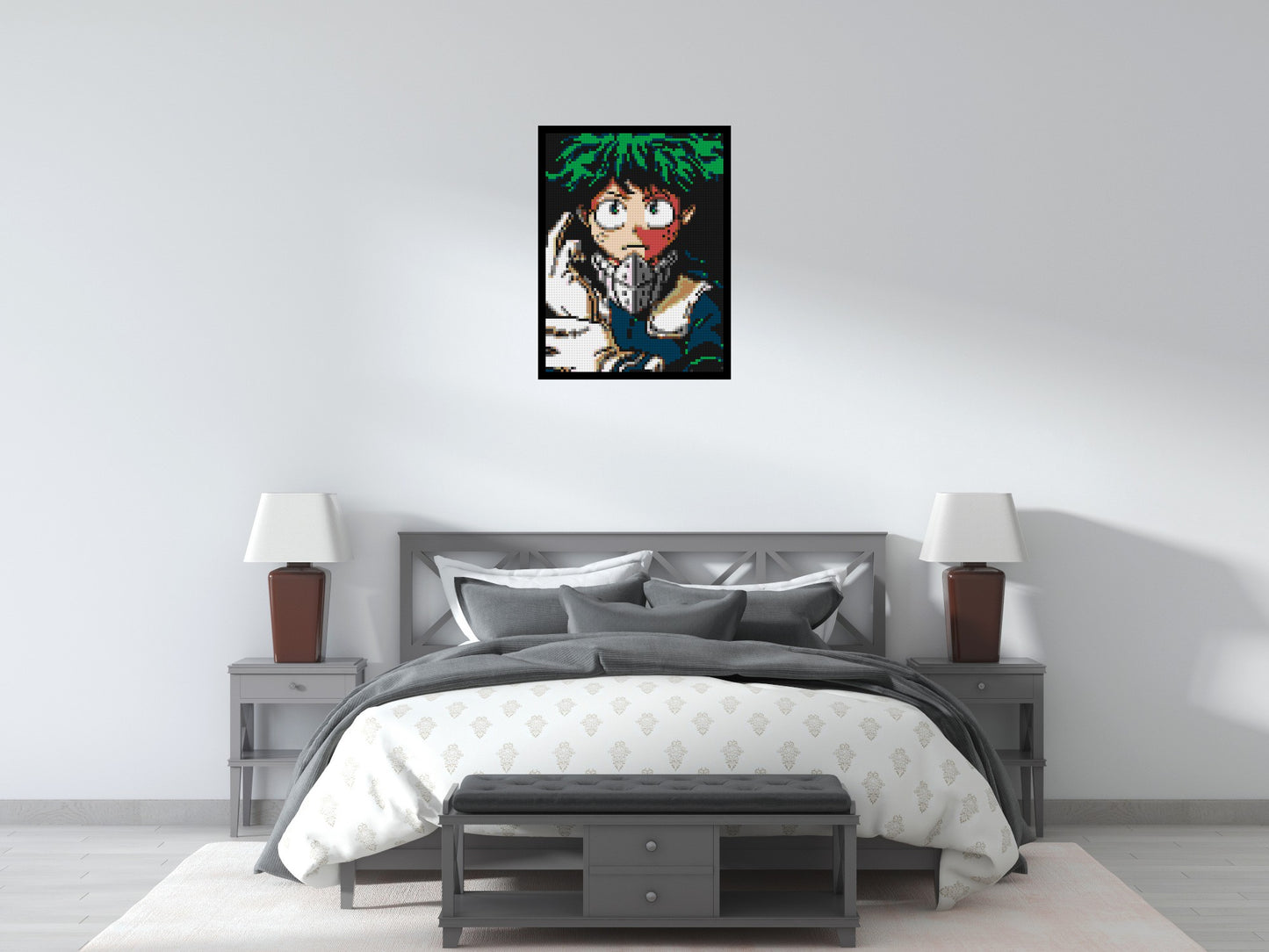 Izuku Midoriya Pixel Art - Brick Art Mosaic Kit 3x4 large