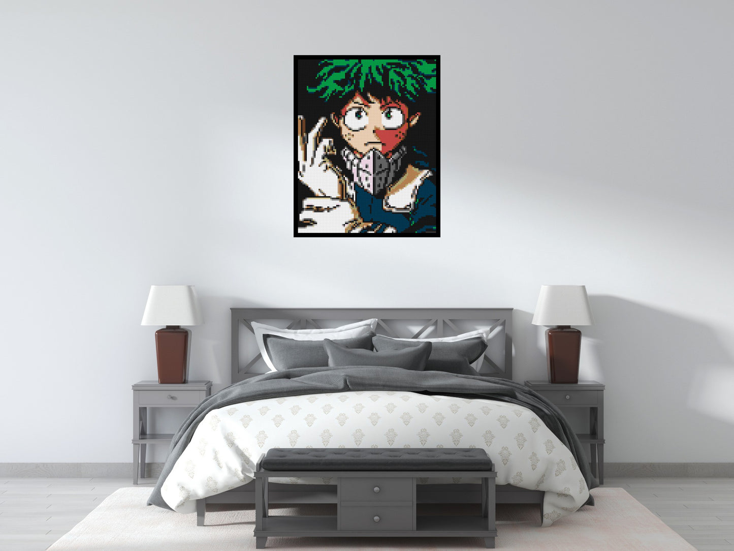 Izuku Midoriya Pixel Art - Brick Art Mosaic Kit 4x5 large