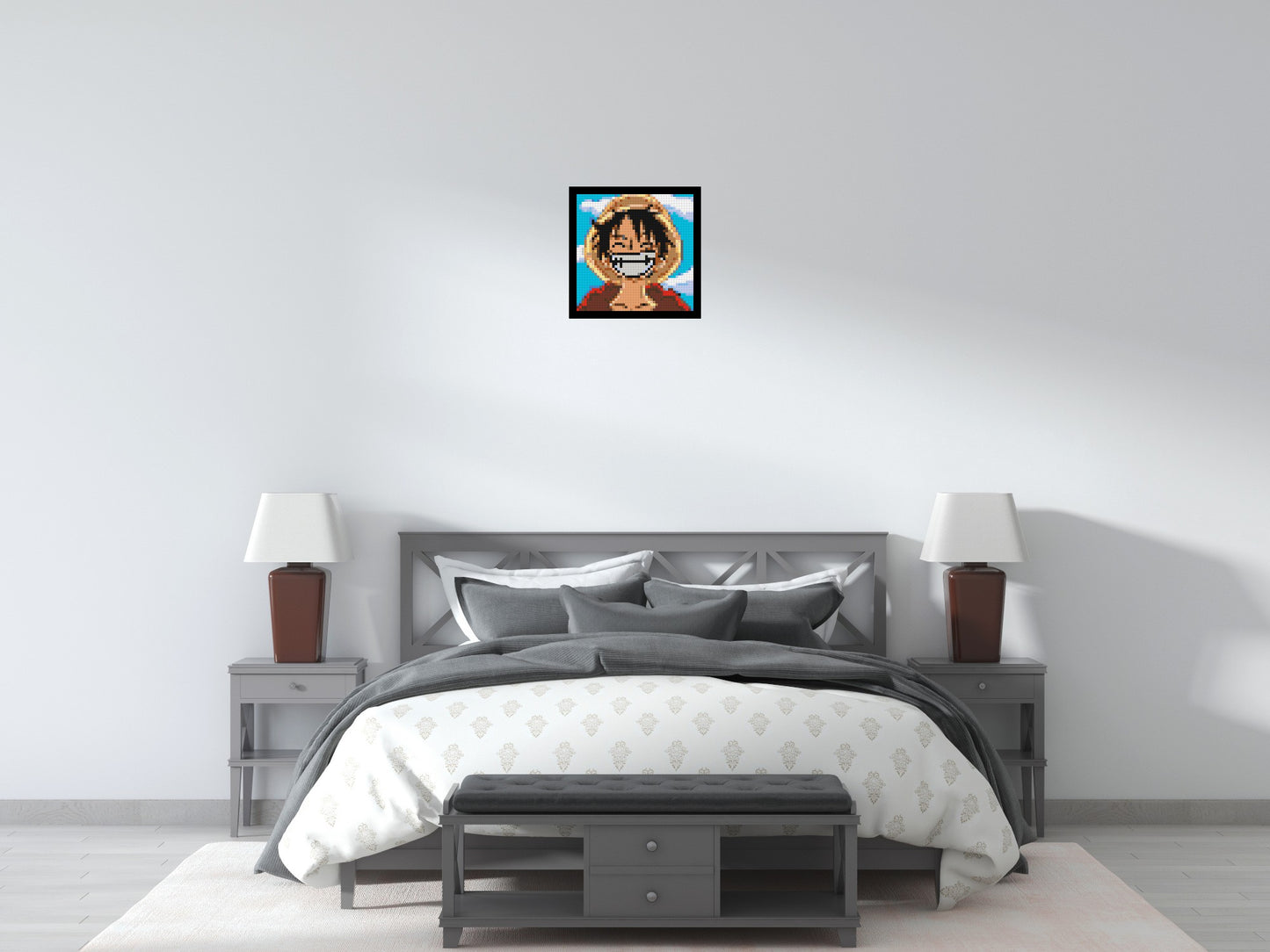 Monkey D. Luffy Pixel Art - Brick Art Mosaic Kit 2x2 large