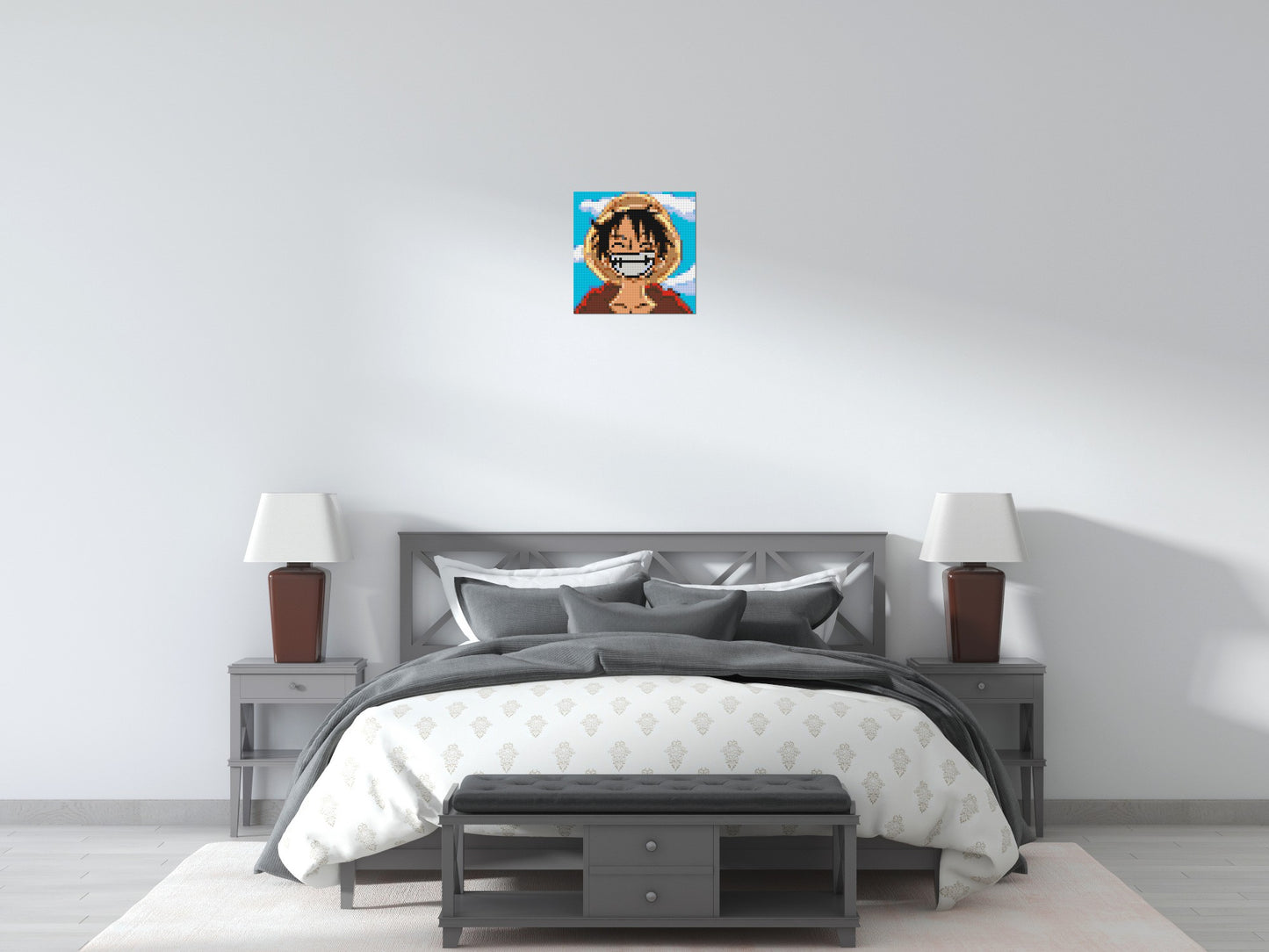 Monkey D. Luffy Pixel Art - Brick Art Mosaic Kit 2x2 large