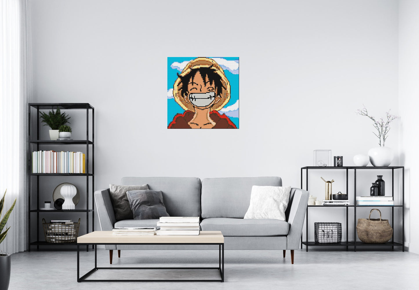 Monkey D. Luffy Pixel Art - Brick Art Mosaic Kit 4x4 large
