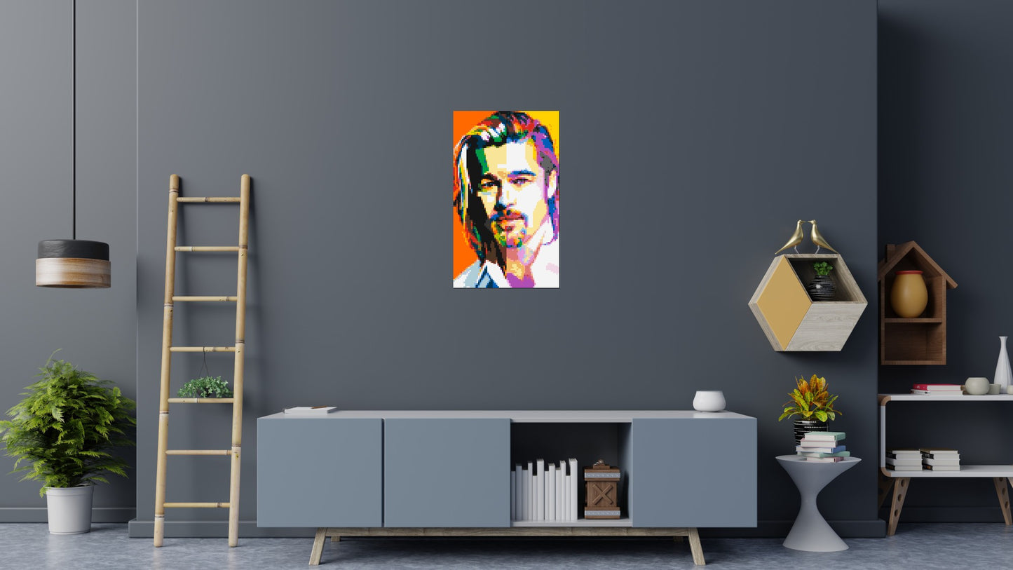 Brad Pitt - Brick Art Mosaic Kit 3x5 large