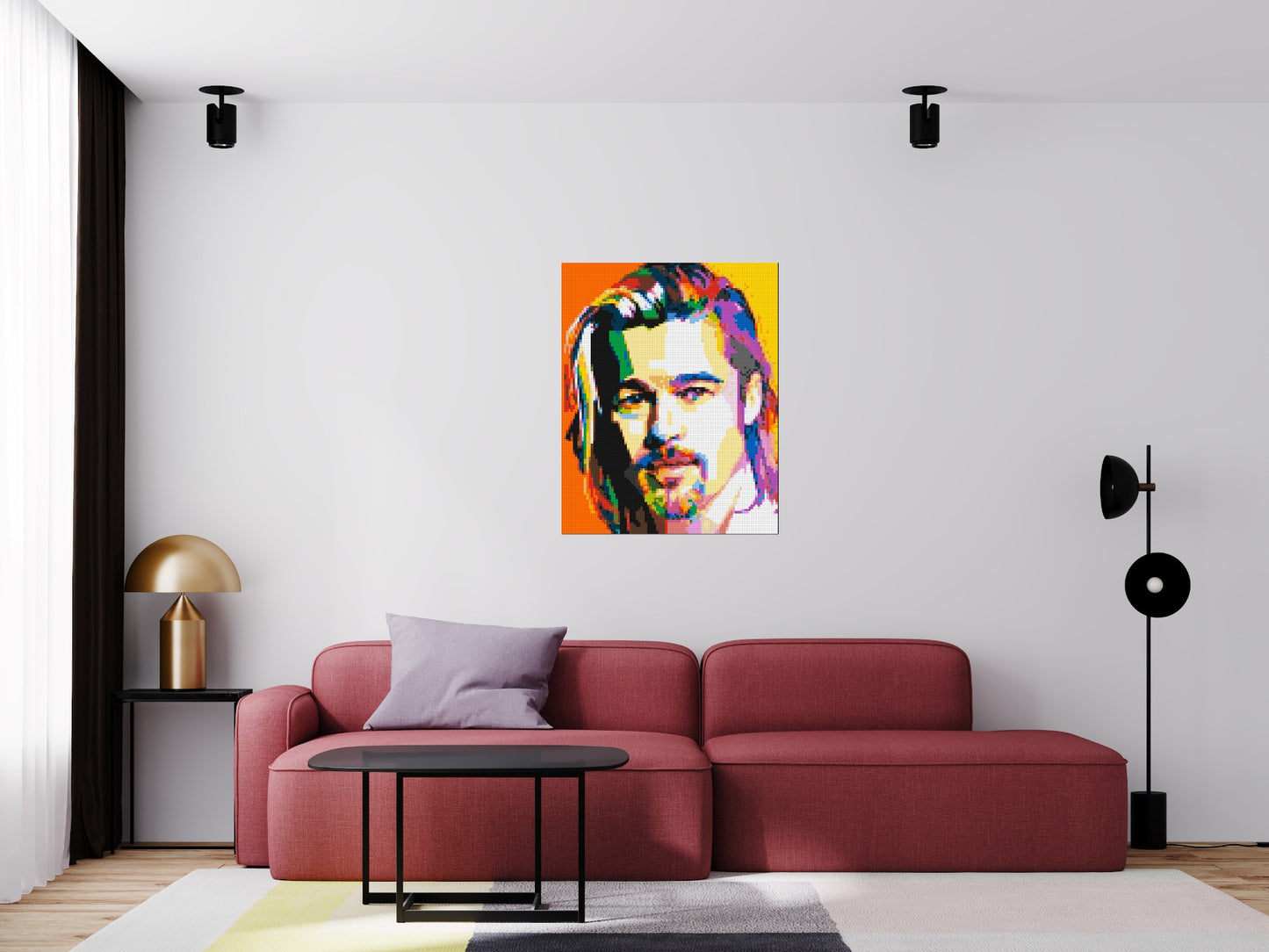 Brad Pitt - Brick Art Mosaic Kit 4x5 large