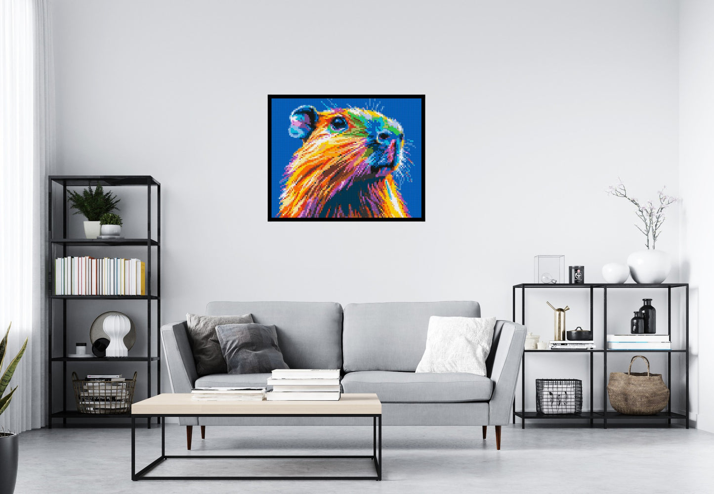 Capybara Colourful Pop Art - Brick Art Mosaic Kit 5x4 large