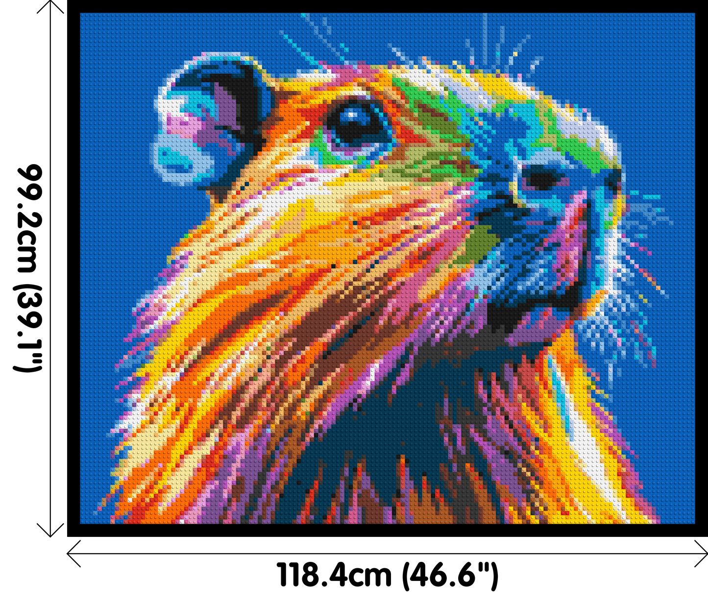 Capybara Colourful Pop Art - Brick Art Mosaic Kit 6x5 large