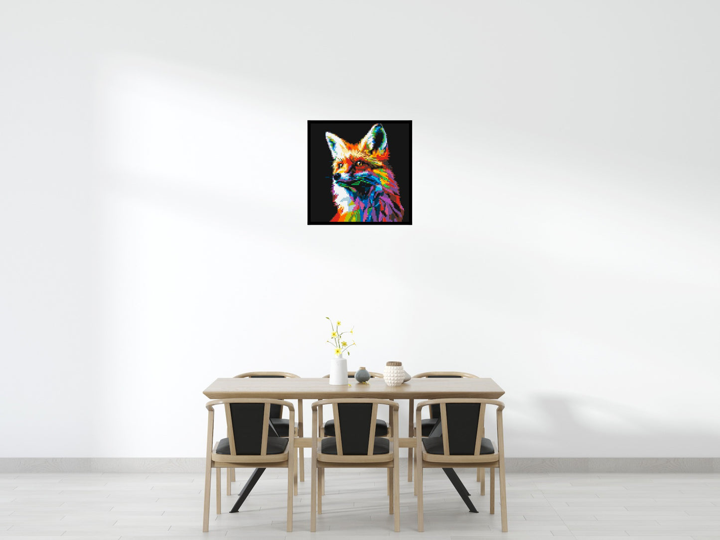 Fox Colourful Pop Art - Brick Art Mosaic Kit 4x4 large