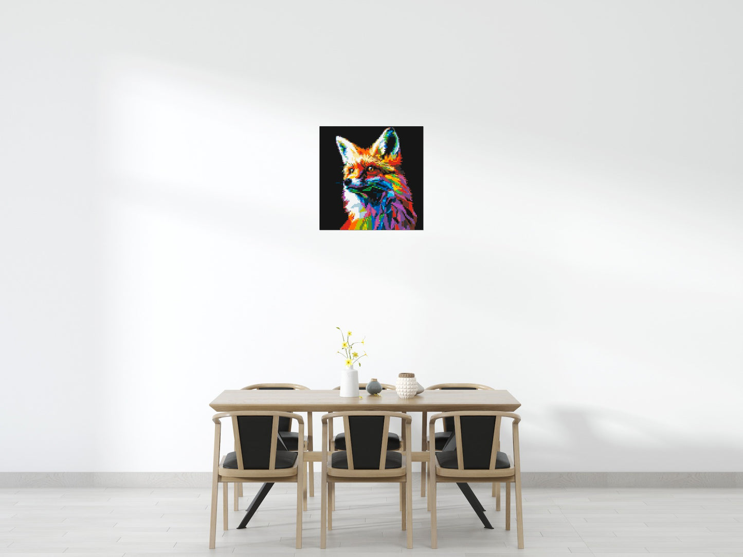 Fox Colourful Pop Art - Brick Art Mosaic Kit 4x4 large