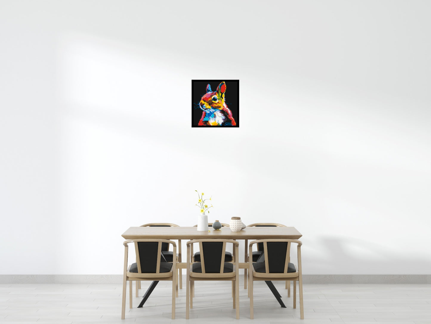 Squirrel Colourful Pop Art - Brick Art Mosaic Kit 3x3 large