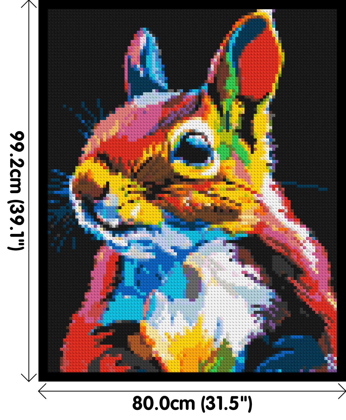 Squirrel Colourful Pop Art - Brick Art Mosaic Kit 4x5 large