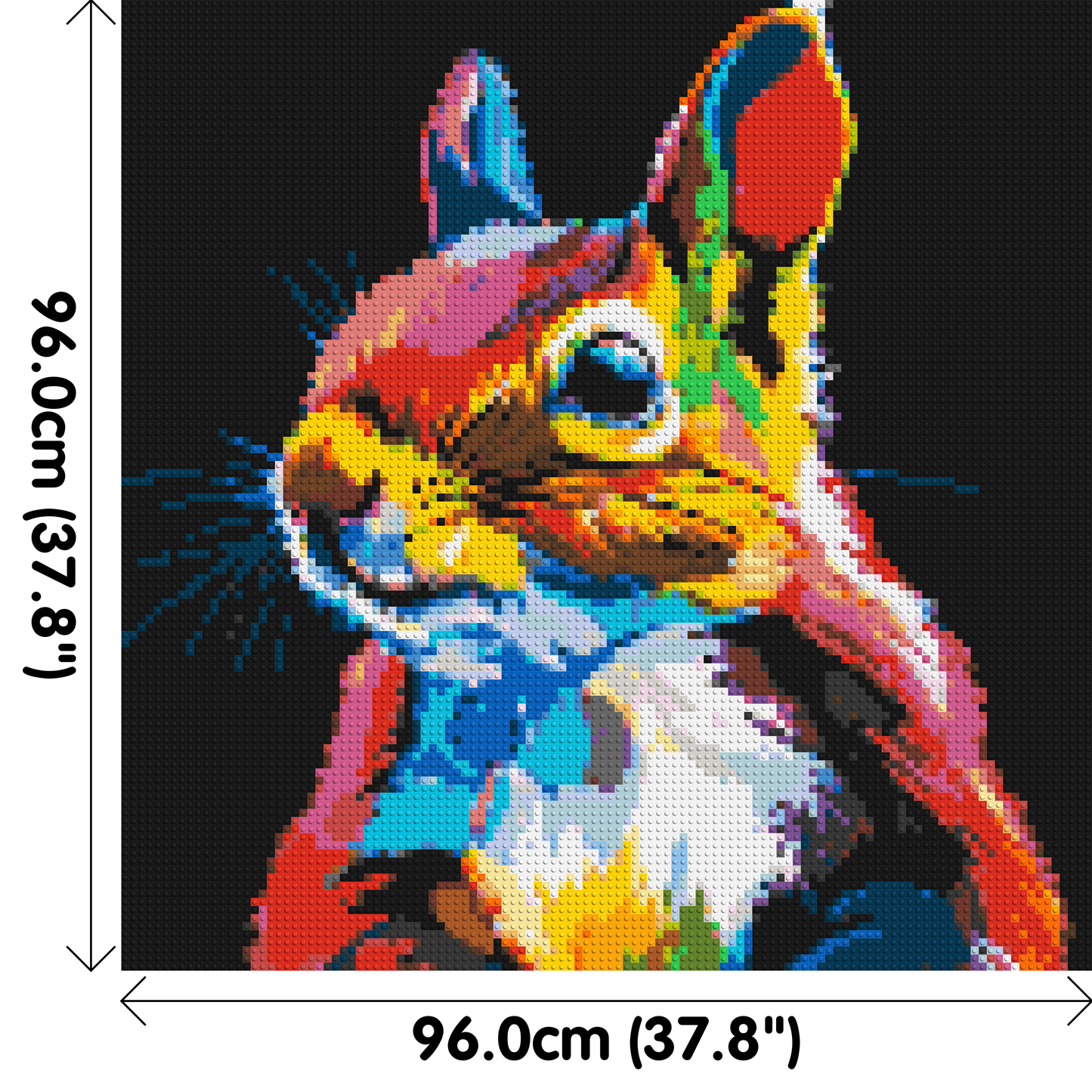 Squirrel Colourful Pop Art - Brick Art Mosaic Kit 5x5 large