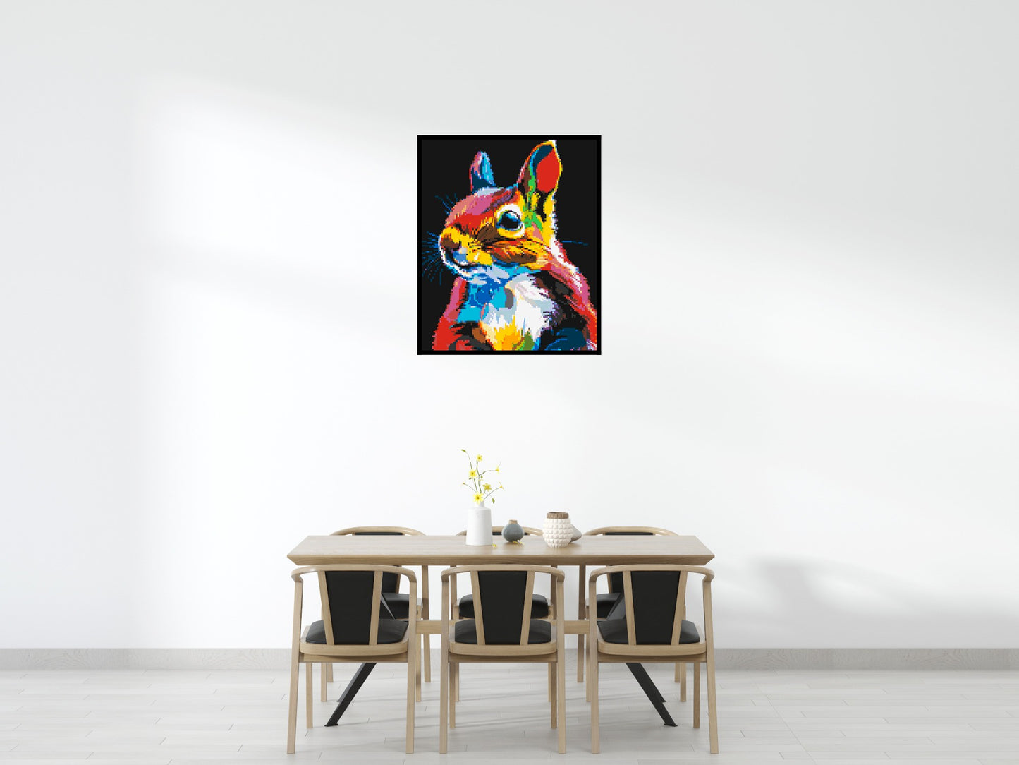 Squirrel Colourful Pop Art - Brick Art Mosaic Kit 5x6 large