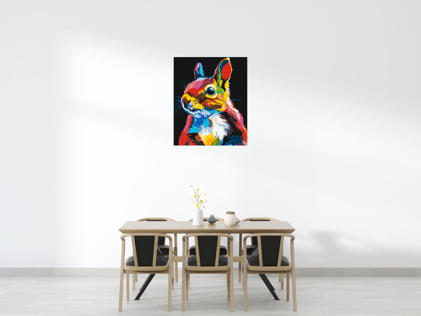 Squirrel Colourful Pop Art - Brick Art Mosaic Kit 5x6 large