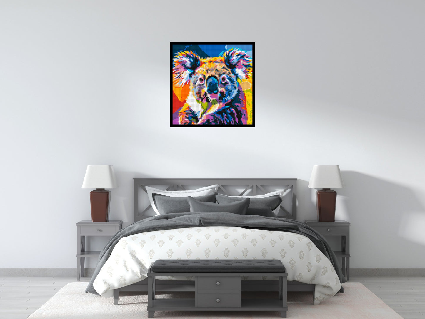 Koala Colourful Pop Art - Brick Art Mosaic Kit 4x4 large