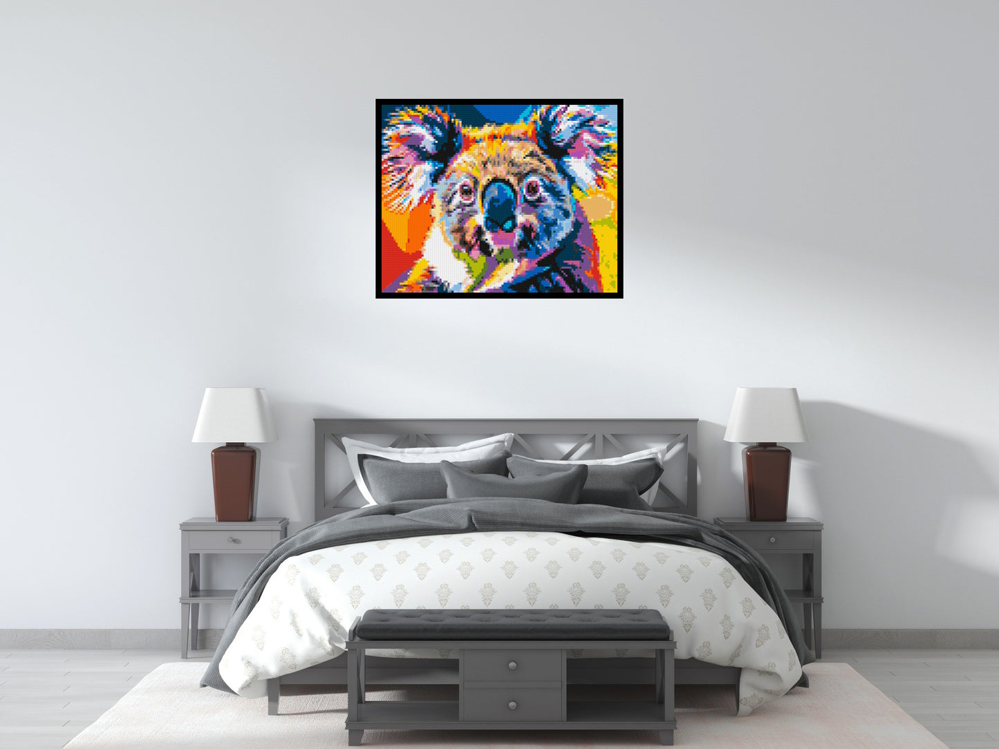 Koala Colourful Pop Art - Brick Art Mosaic Kit 5x4 large