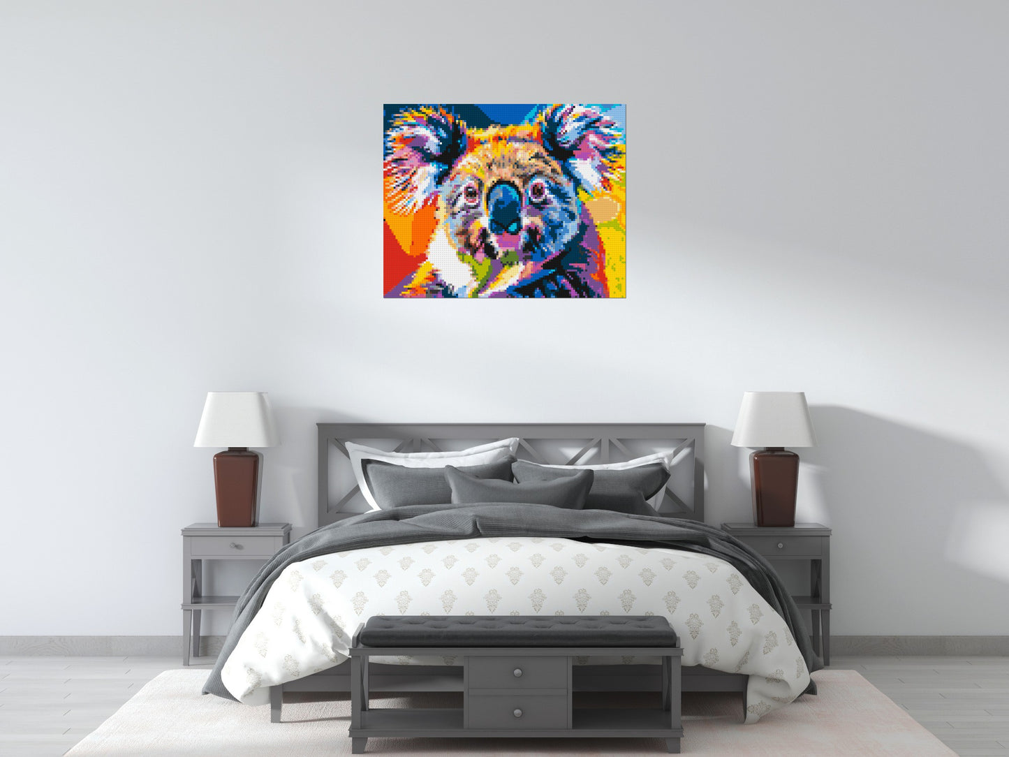 Koala Colourful Pop Art - Brick Art Mosaic Kit 5x4 large
