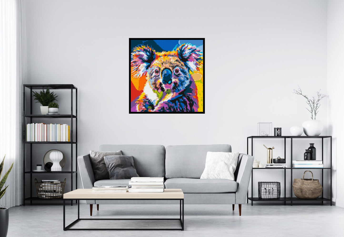 Koala Colourful Pop Art - Brick Art Mosaic Kit 5x5 large