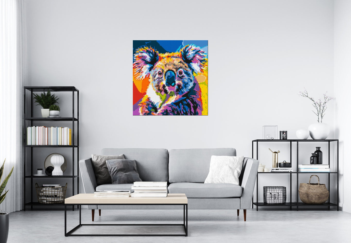 Koala Colourful Pop Art - Brick Art Mosaic Kit 5x5 large