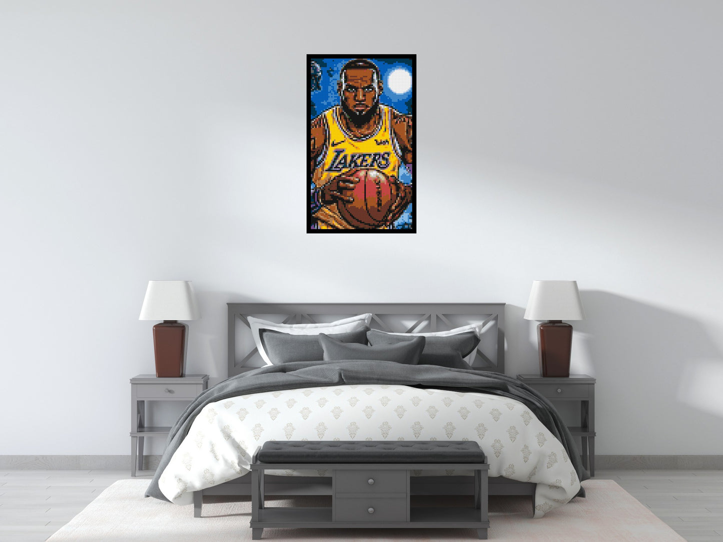 LeBron James Pop Art - Brick Art Mosaic Kit 3x5 large