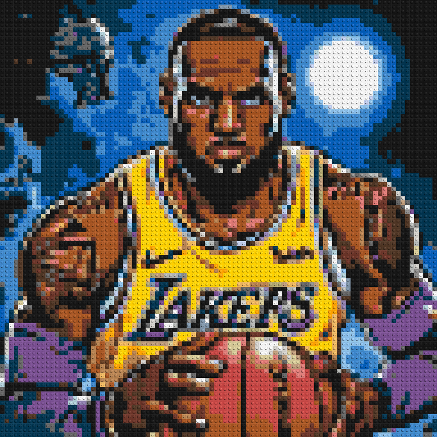 LeBron James Pop Art - Brick Art Mosaic Kit 4x4 large