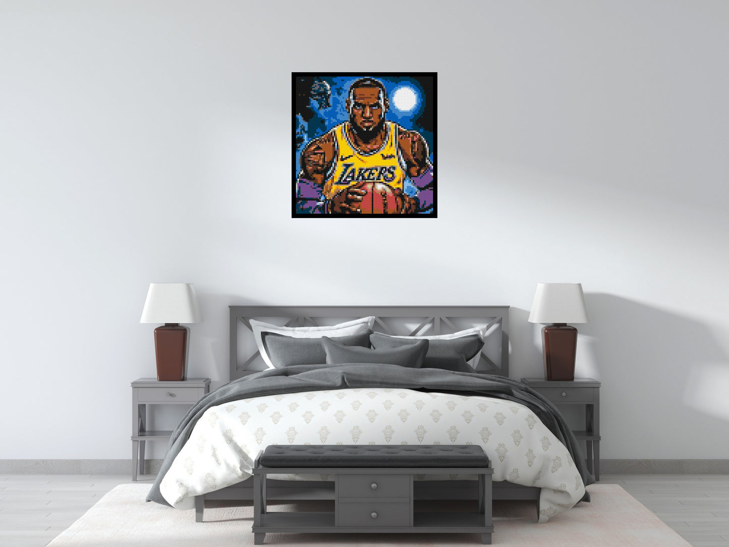 LeBron James Pop Art - Brick Art Mosaic Kit 4x4 large