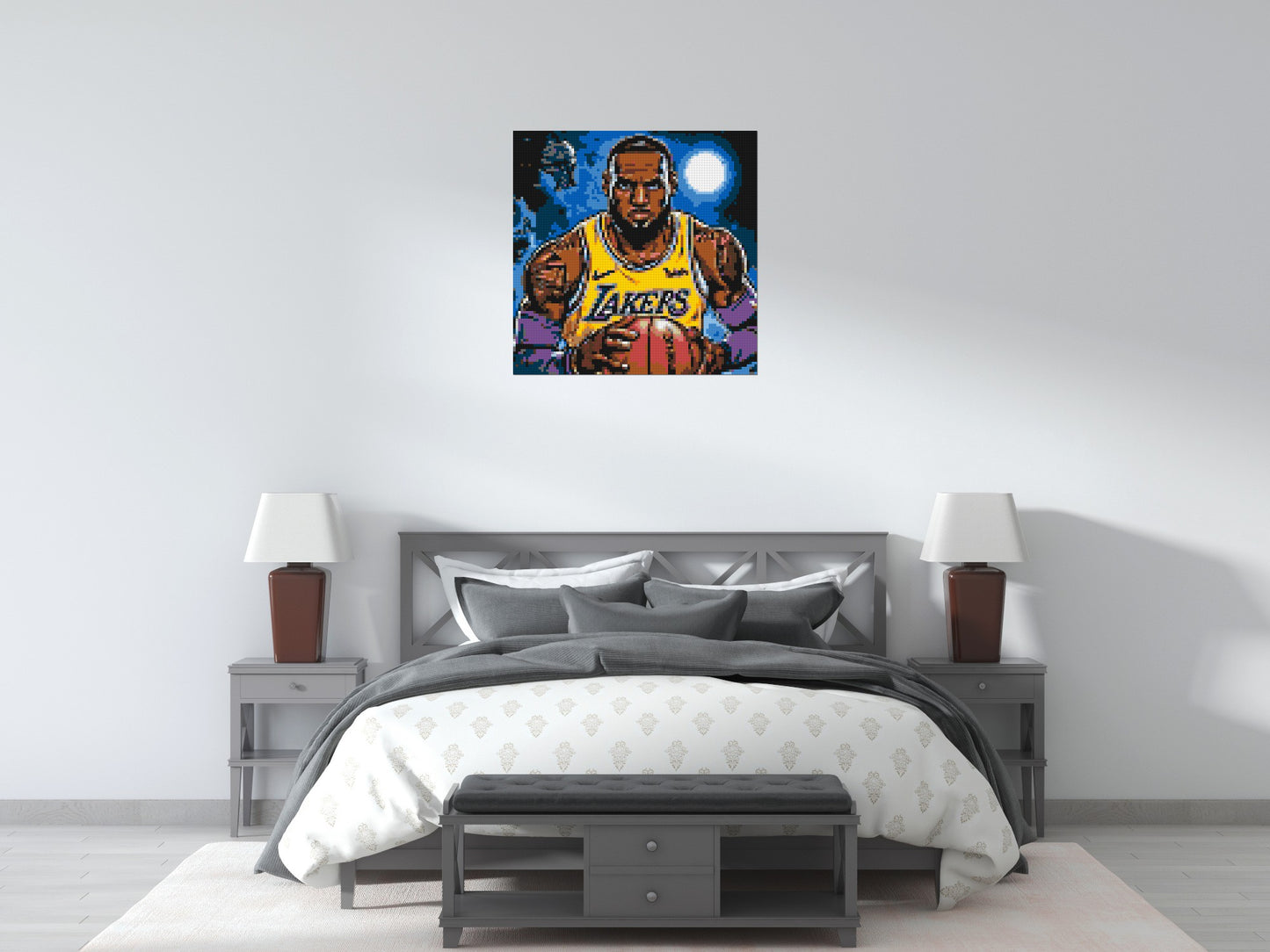 LeBron James Pop Art - Brick Art Mosaic Kit 4x4 large
