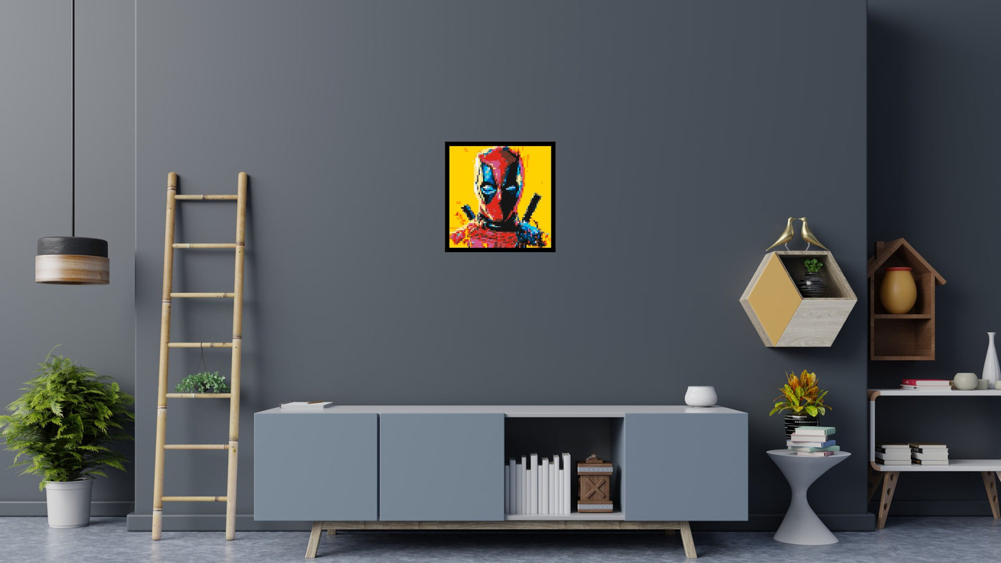 Deadpool Pixel Art - Brick Art Mosaic Kit 3x3 large