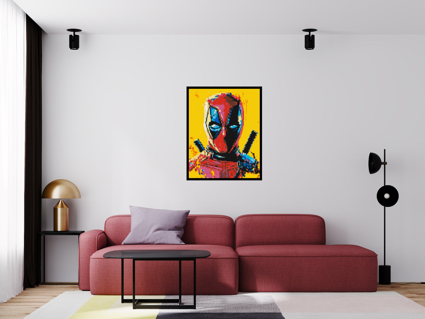 Deadpool Pixel Art - Brick Art Mosaic Kit 4x5 large