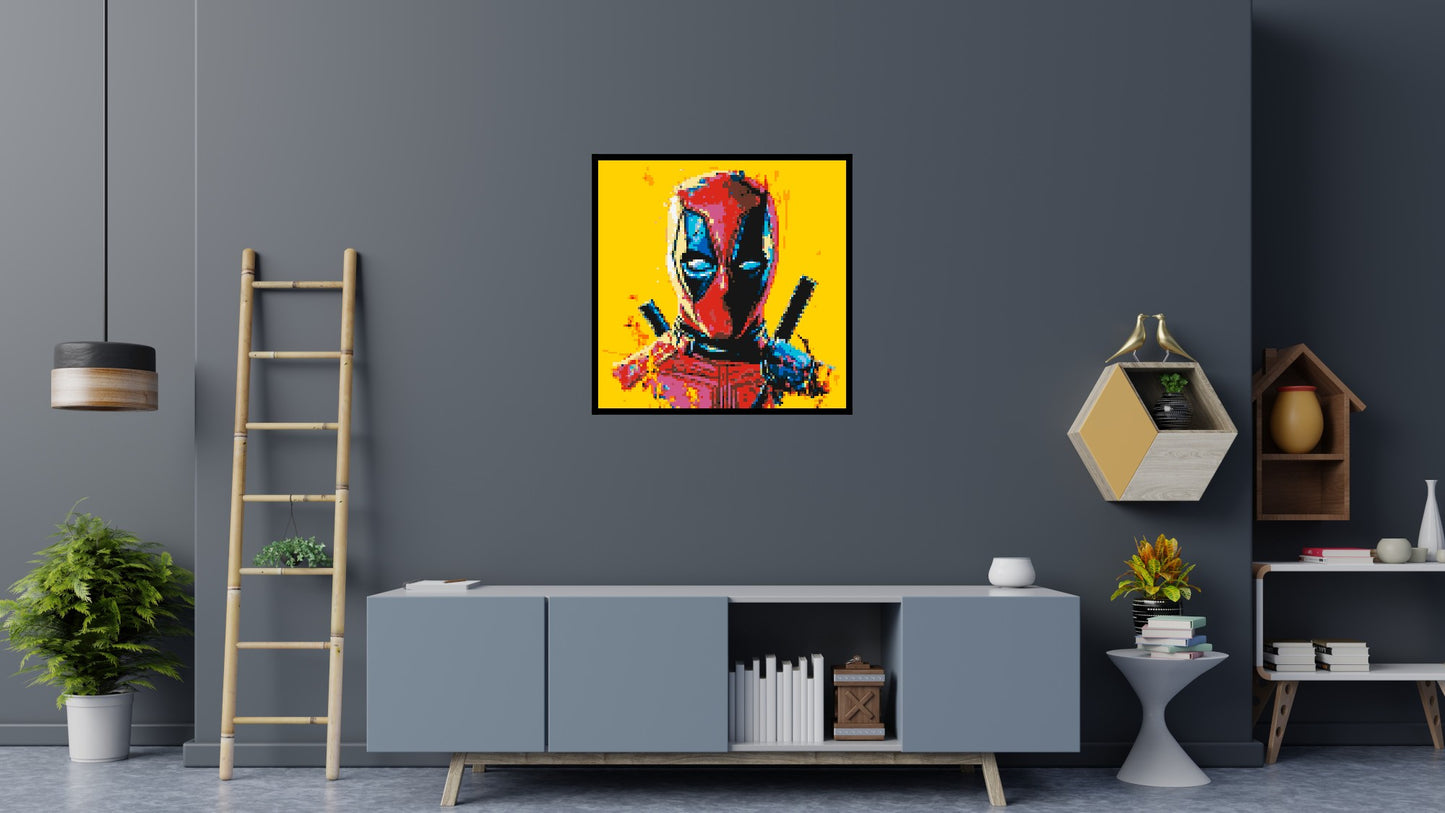 Deadpool Pixel Art - Brick Art Mosaic Kit 5x5 large