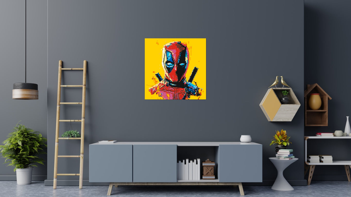 Deadpool Pixel Art - Brick Art Mosaic Kit 5x5 large