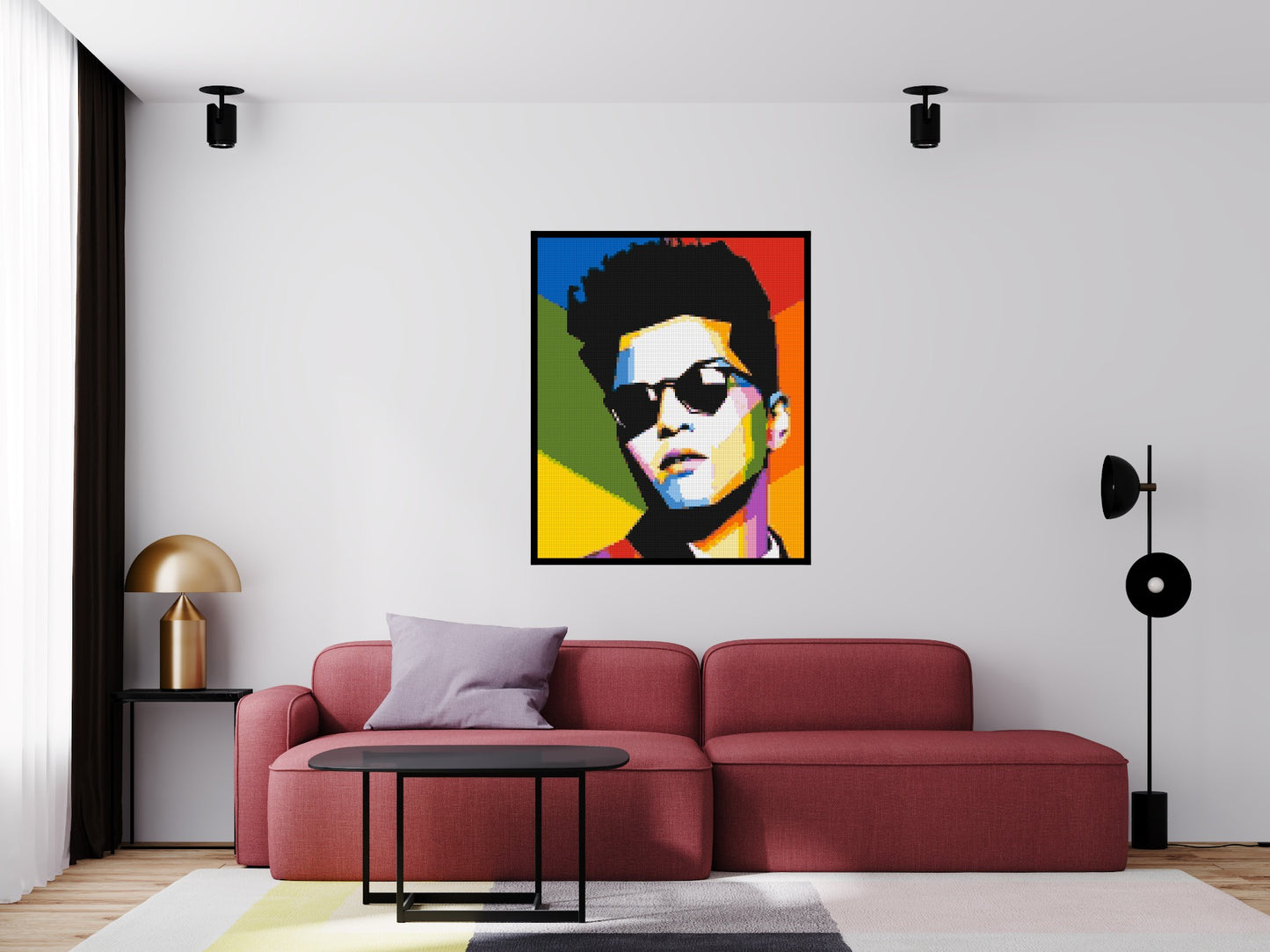 Bruno Mars - Brick Art Mosaic Kit 5x6 large