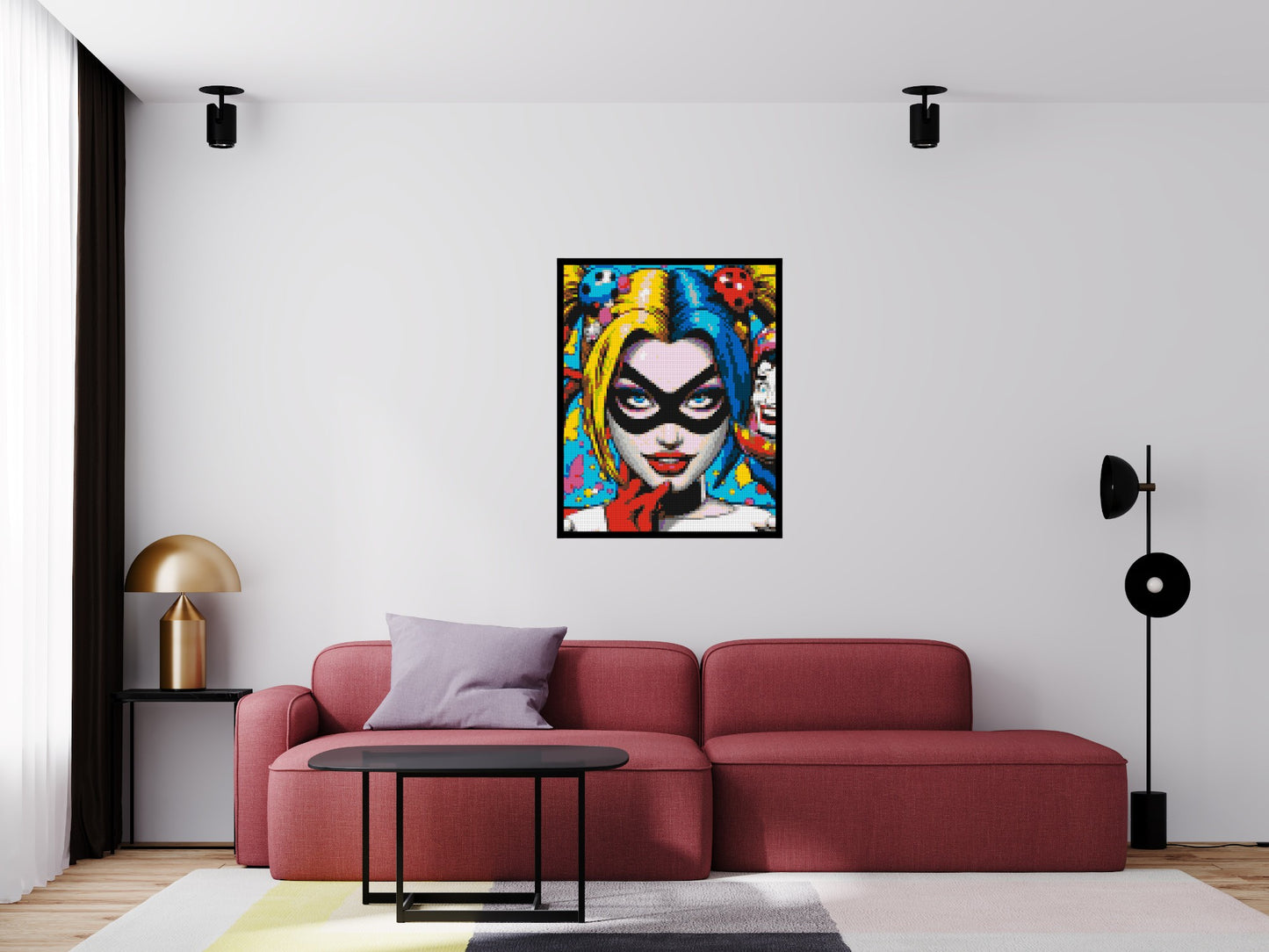Harley Quinn - Brick Art Mosaic Kit 4x5 large