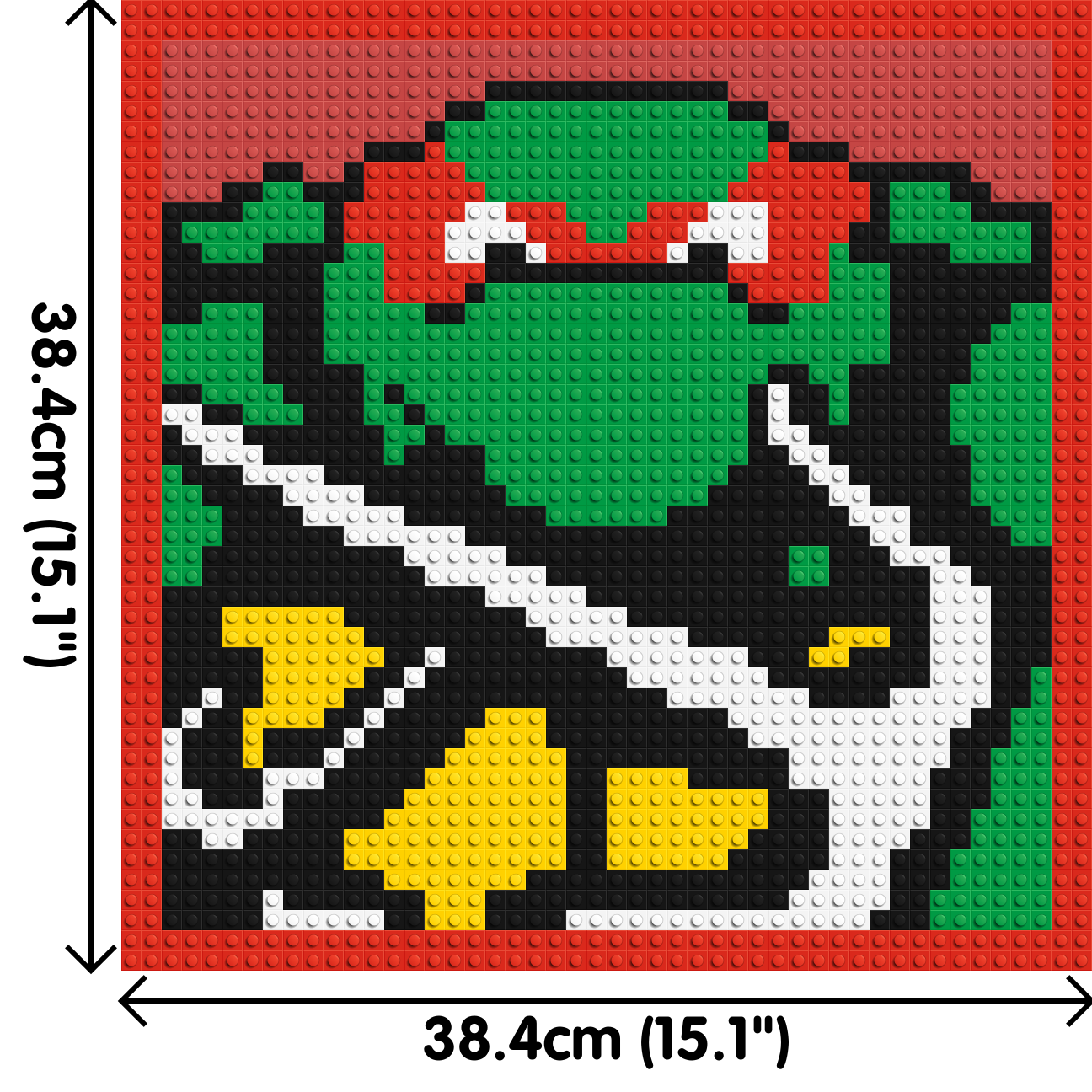 Raphael (TMNT) - Brick Art Mosaic Kit 2x2 large