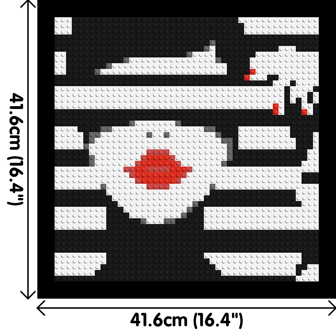 Lady in Black and White - Brick Art Mosaic Kit 2x2 large