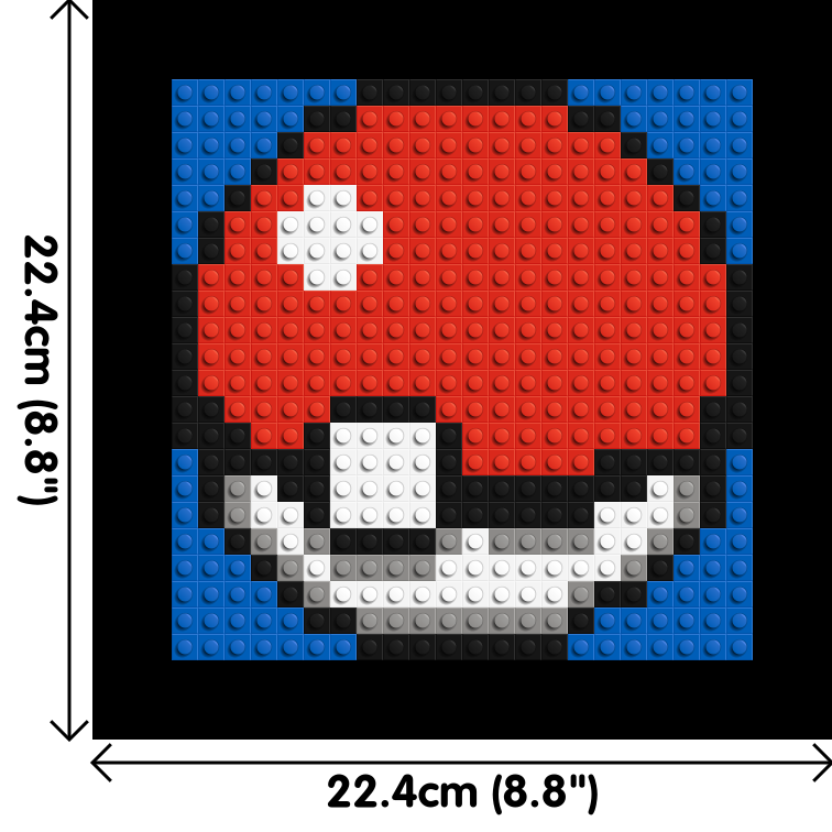 Poké Ball - Brick Art Mosaic Kit 1x1 large