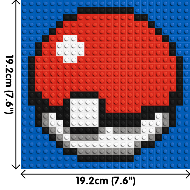 Poké Ball - Brick Art Mosaic Kit 1x1 large