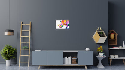 Rhinoceros Colourful Pop Art  - Brick Art Mosaic Kit 3x2 large
